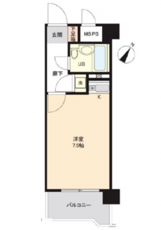 広島市南区西霞町、収益物件/マンションの間取り画像です