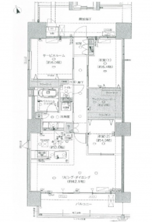 広島市中区袋町、収益物件/マンションの間取り画像です