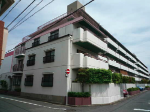 広島市南区東雲本町、マンションの外観画像です