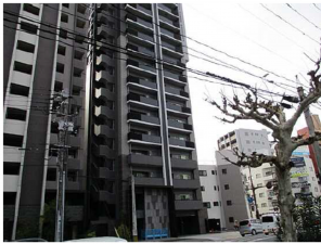 広島市西区横川町、マンションの外観画像です