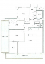 広島市南区西霞町、マンションの間取り画像です