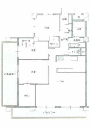 広島市南区西霞町、マンションの間取り画像です