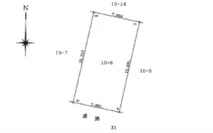 広島市西区東観音町、土地の間取り画像です