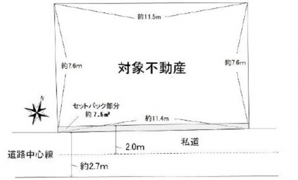 広島市南区皆実町、土地の間取り画像です