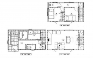 広島市中区江波西、新築一戸建ての間取り画像です