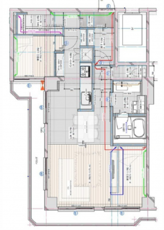 広島市中区鶴見町、マンションの間取り画像です