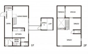 広島市東区戸坂新町、中古一戸建ての間取り画像です