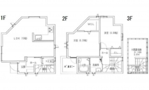 広島市南区青崎、新築一戸建ての間取り画像です