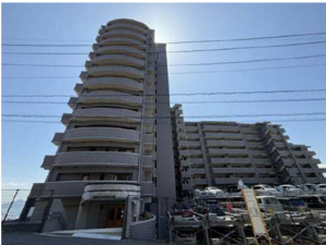 広島市西区井口台、マンションの外観画像です