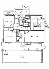 広島市東区牛田早稲田、マンションの間取り画像です