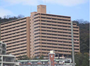 広島市東区牛田早稲田、マンションの外観画像です