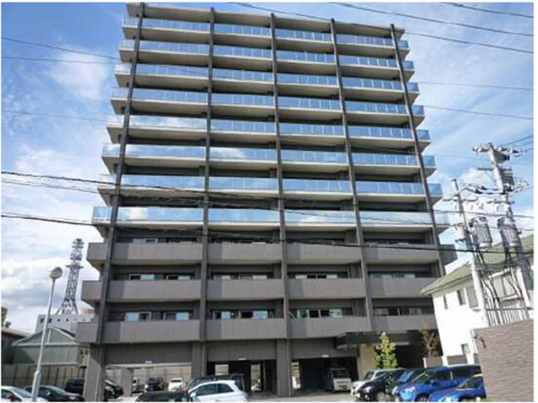 広島市南区東雲、マンションの外観画像です