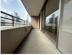 広島市中区、マンションのバルコニー画像です