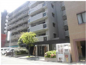 広島市西区打越町、マンションの外観画像です