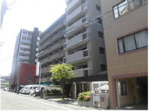 広島市西区打越町、マンションの外観画像です