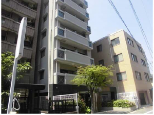 広島市西区打越町、マンションの外観画像です