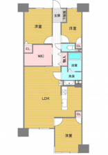 広島市南区青崎、マンションの間取り画像です
