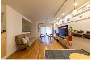 広島市南区青崎、マンションの居間画像です