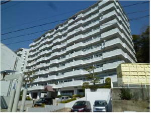 広島市中区江波南、マンションの外観画像です