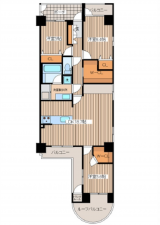 広島市中区舟入中町、マンションの間取り画像です