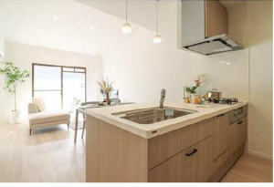 広島市西区古江西町、マンションのキッチン画像です