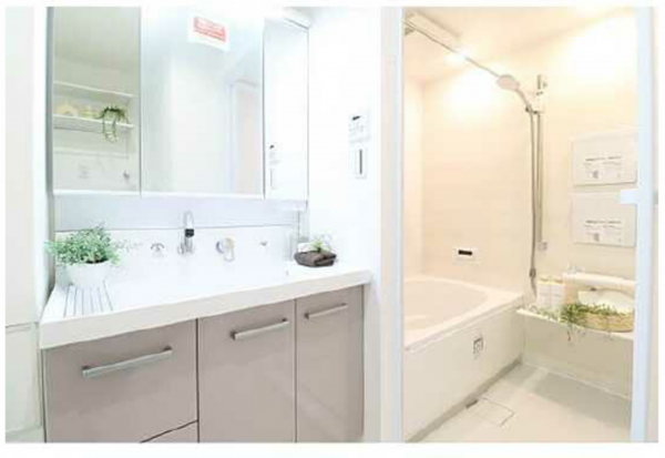 広島市西区古江西町、マンションの洗面画像です