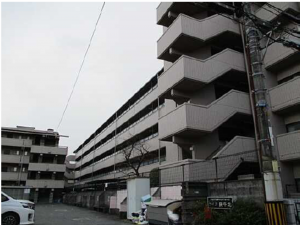 広島市西区庚午北、マンションの外観画像です