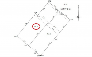 広島市東区牛田南、土地の間取り画像です