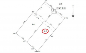 広島市東区牛田南、土地の間取り画像です