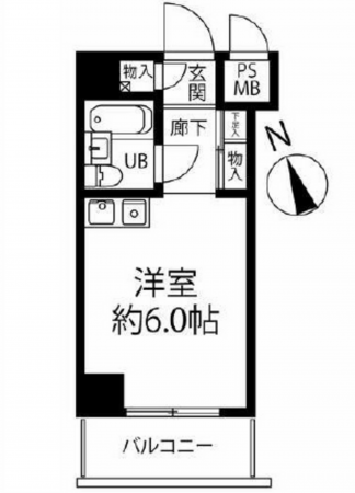 広島市西区南観音、マンションの間取り画像です