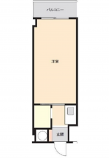 広島市中区八丁堀、収益物件/マンションの間取り画像です