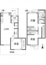 広島市西区鈴が峰町、マンションの間取り画像です