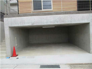 広島市西区井口鈴が台、新築一戸建ての駐車場画像です