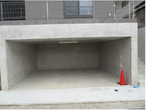 広島市西区井口鈴が台、新築一戸建ての駐車場画像です
