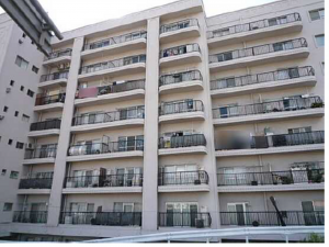広島市南区東雲、マンションの外観画像です