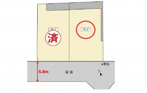 広島市西区己斐上、土地の間取り画像です