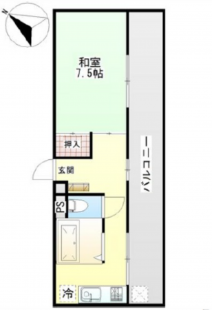 広島市中区千田町、収益物件/マンションの間取り画像です