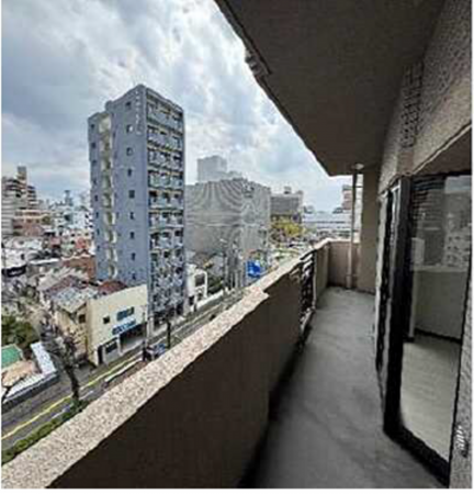 広島市西区観音町、マンションのバルコニー画像です
