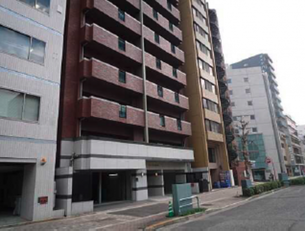 広島市南区松川町、マンションの外観画像です