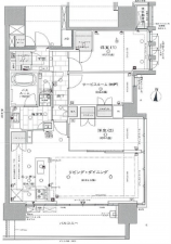 広島市西区横川新町、マンションの間取り画像です
