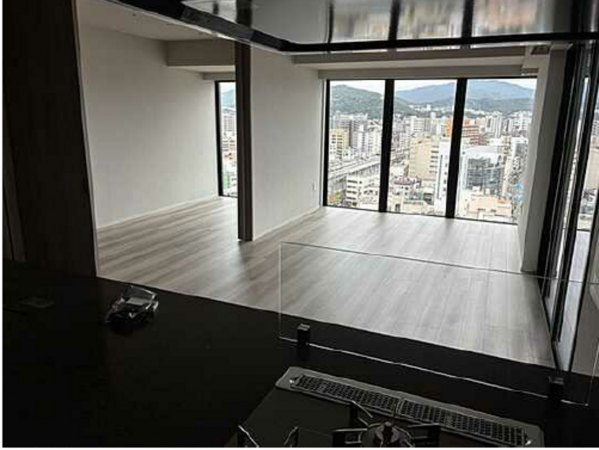 広島市西区横川新町、マンションの居間画像です