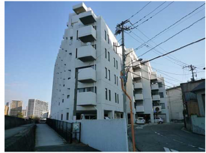 広島市南区元宇品町、マンションの外観画像です
