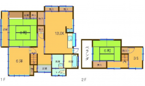 広島市東区温品、中古一戸建ての間取り画像です