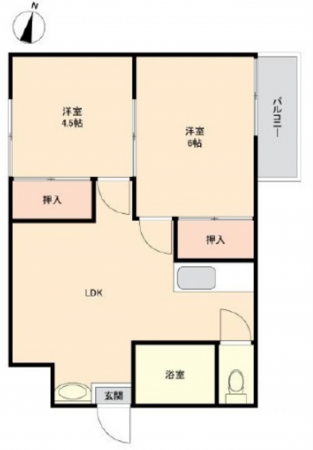 広島市南区大州、マンションの間取り画像です