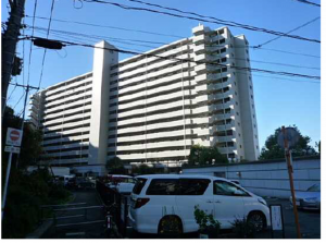広島市南区元宇品町、マンションの外観画像です
