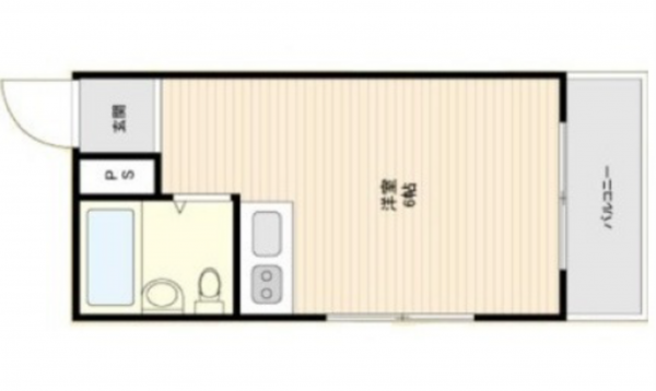 広島市中区広瀬北町、収益物件/マンションの間取り画像です