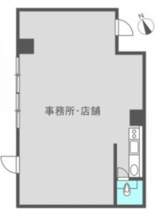 広島市西区横川新町、収益物件/店舗事務所の間取り画像です