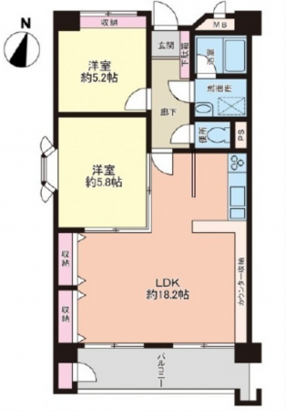 広島市西区古江西町、マンションの間取り画像です