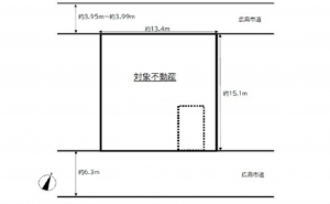 広島市西区己斐東、土地の間取り画像です