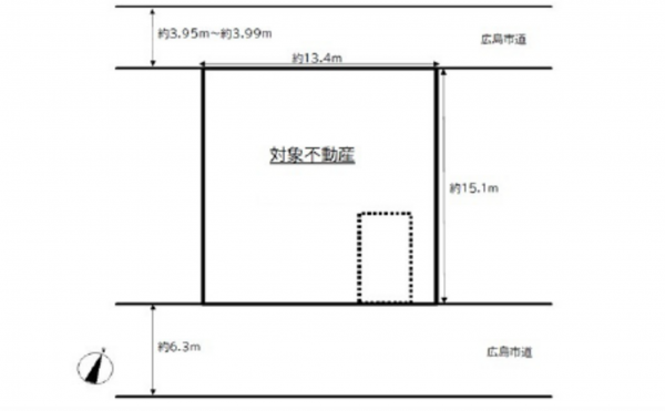広島市西区己斐東、土地の間取り画像です